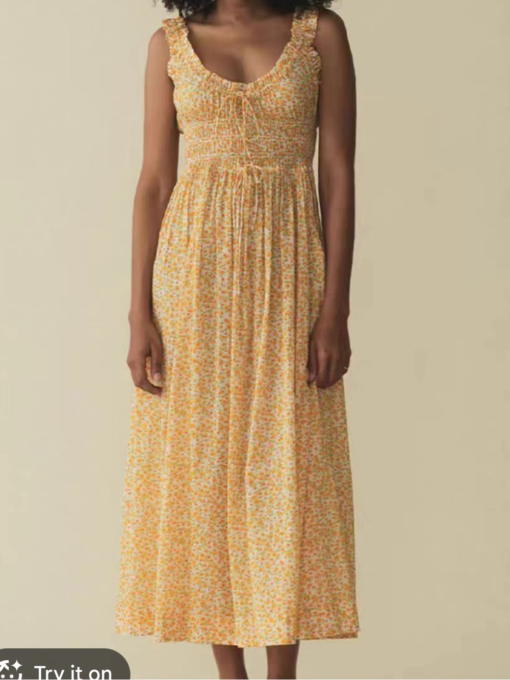 DOEN emaretta dress in Clementine daisy ✨